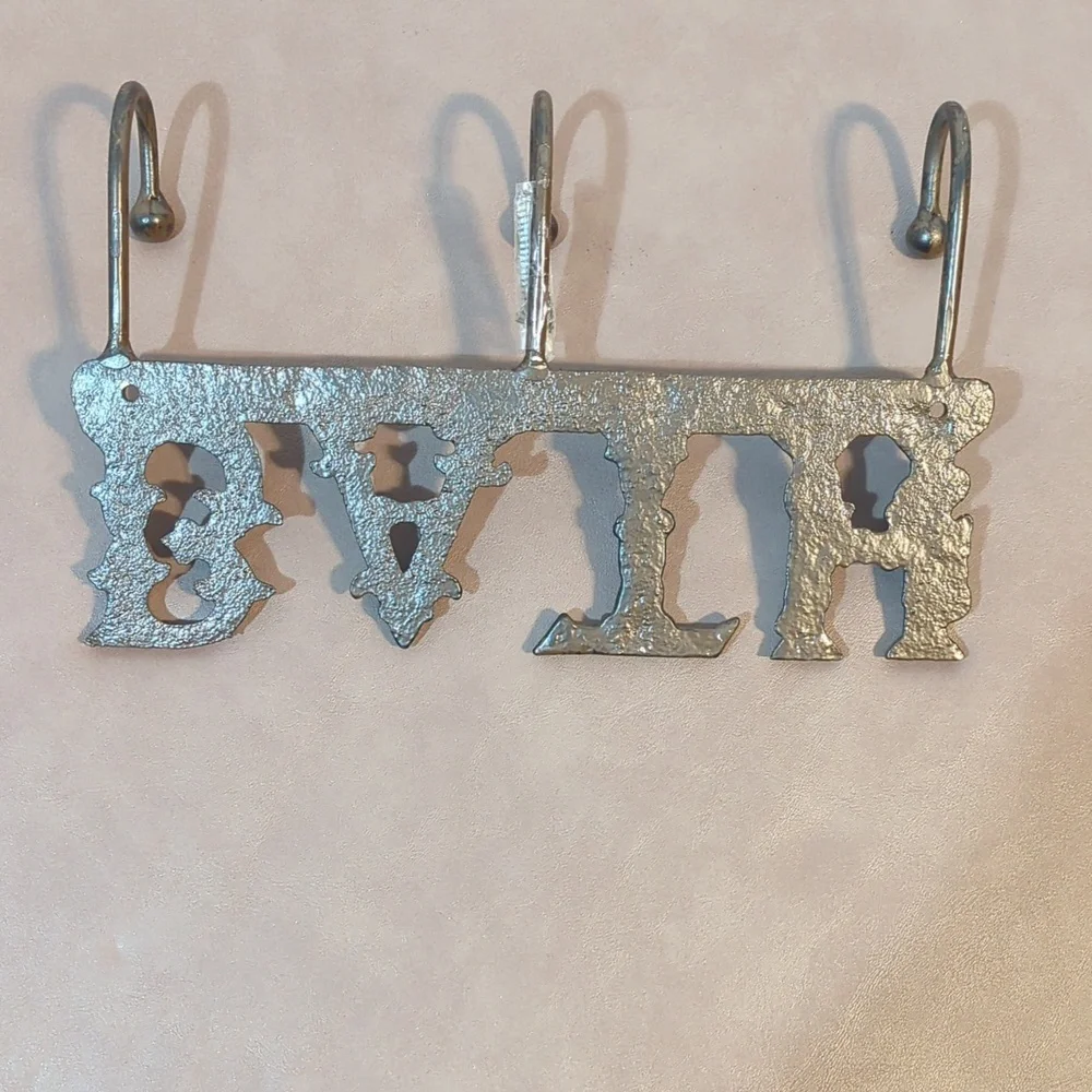 Cast Iron Bath Wall Hanging 3 Hook Hanger With Screws Robe Hat Towel Hooks